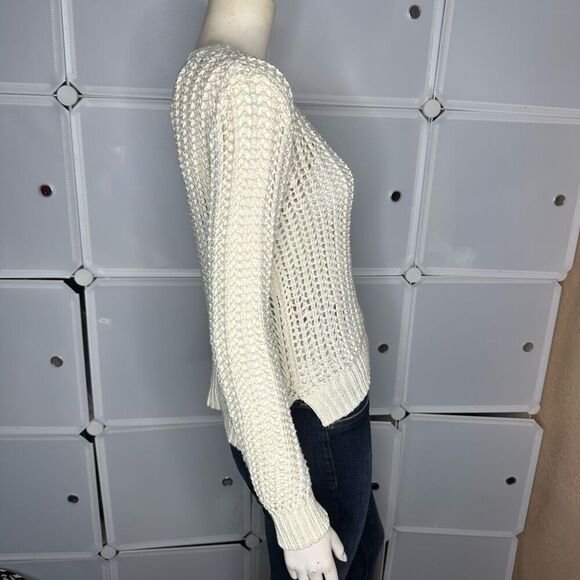 MICHAEL Michael Kors Open Knit High Low Sweater Cream Size P - Picture 10 of 12